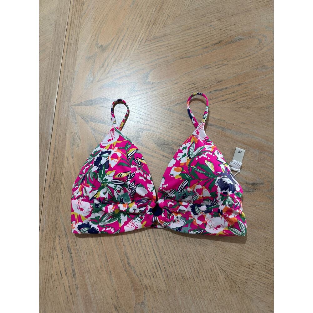 Maaji multicolor floral bikini top reversible size medium